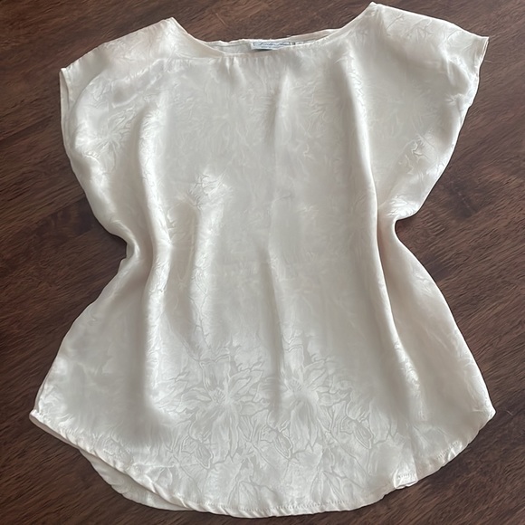 Leila Anne vintage floral top with shoulder pads - Picture 1 of 12